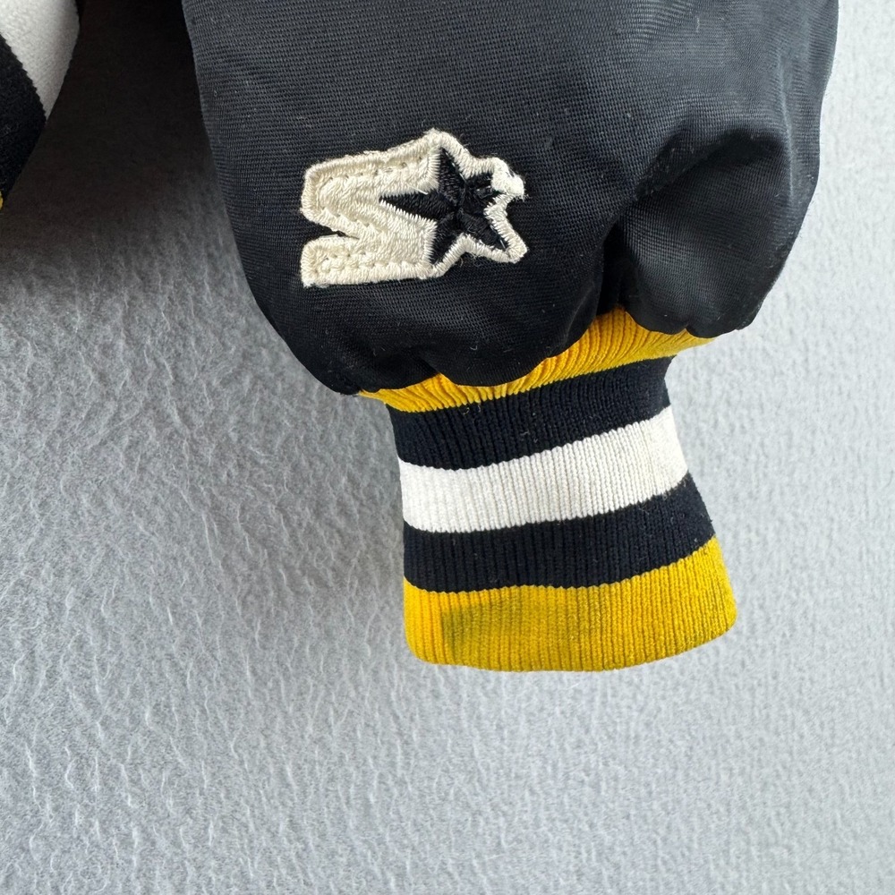 Vintage Pittsburgh Penguins Jacket Mens Medium 80s 90s Starter Bomber Hockey USA - Picture 4 of 16